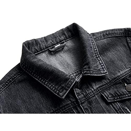 【並行輸入品】BULUWIE Jean Jacket for Men， Fashion Mens Denim Jacket Washed Cl
