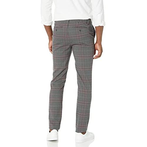 【並行輸入品】PAIGE Men's Stafford Transcend Knit Slim Fit Trouser Pant, RED Sの画像