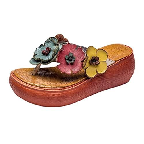 【並行輸入品】GHYUB Women's High Flip Flop Heeled Platform,Slippers for Womanの画像