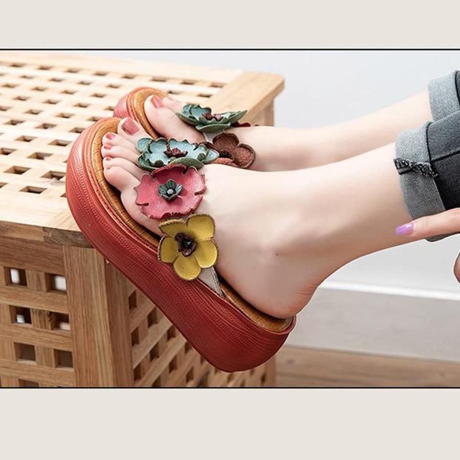 【並行輸入品】GHYUB Women's High Flip Flop Heeled Platform,Slippers for Womanの画像