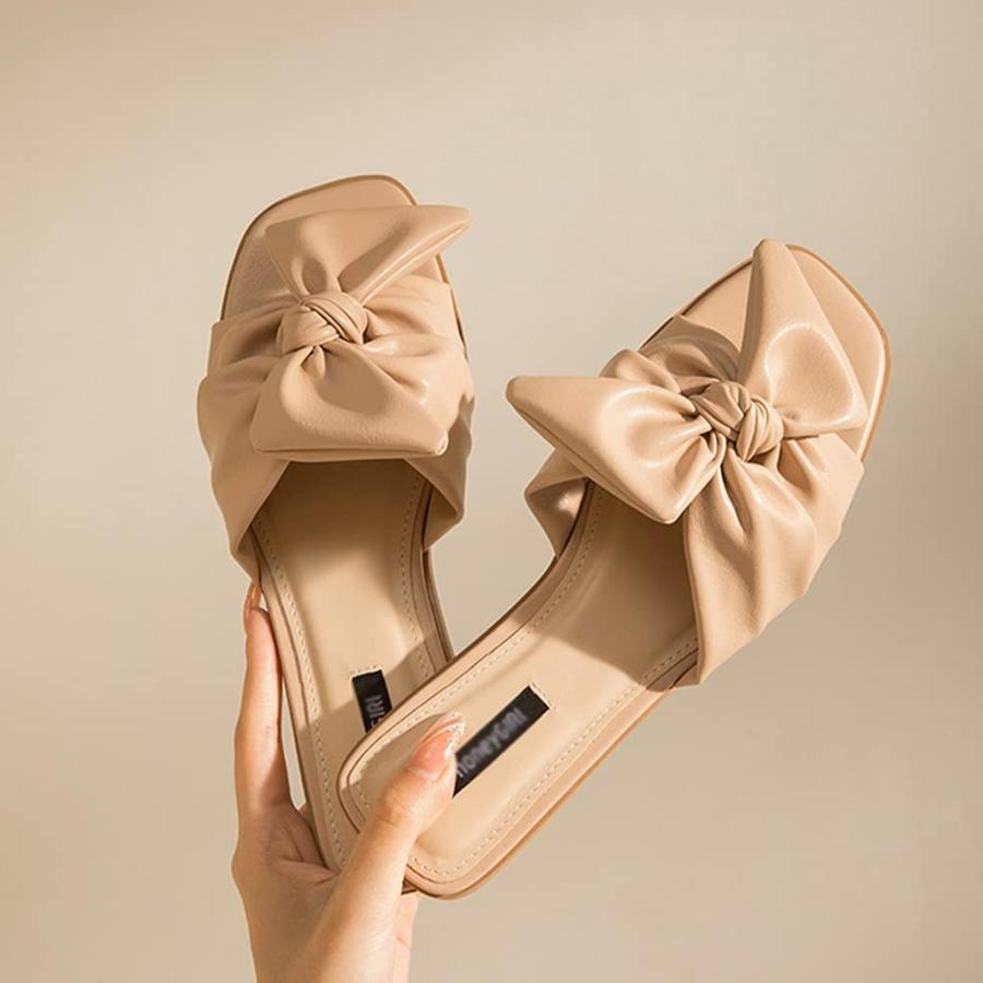 【並行輸入品】MTFBQ Sandals for Women Knot Bow, Women's Summer Slippers Womenの画像