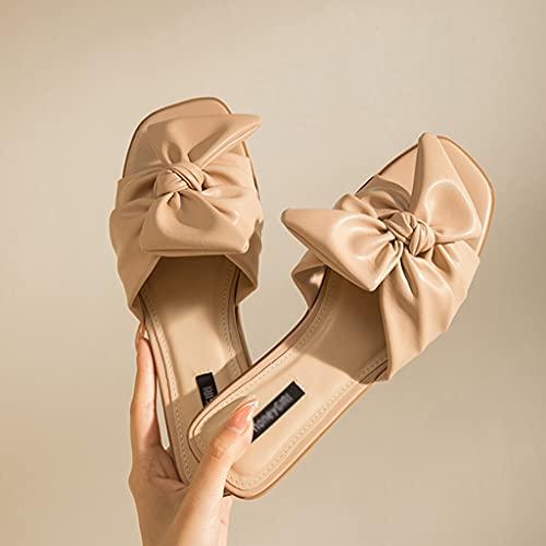 【並行輸入品】MTFBQ Sandals for Women Knot Bow, Women's Summer Slippers Womenの画像