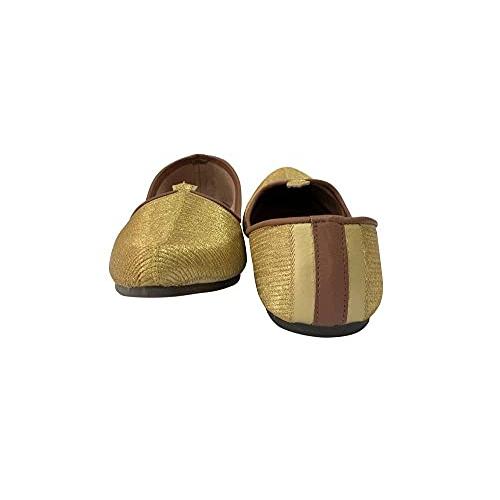 【並行輸入品】Gold Punjabi Jutti メンズ Mojari メンズ Sherwani シューズ メンズ Jooti ウェディングシ_7