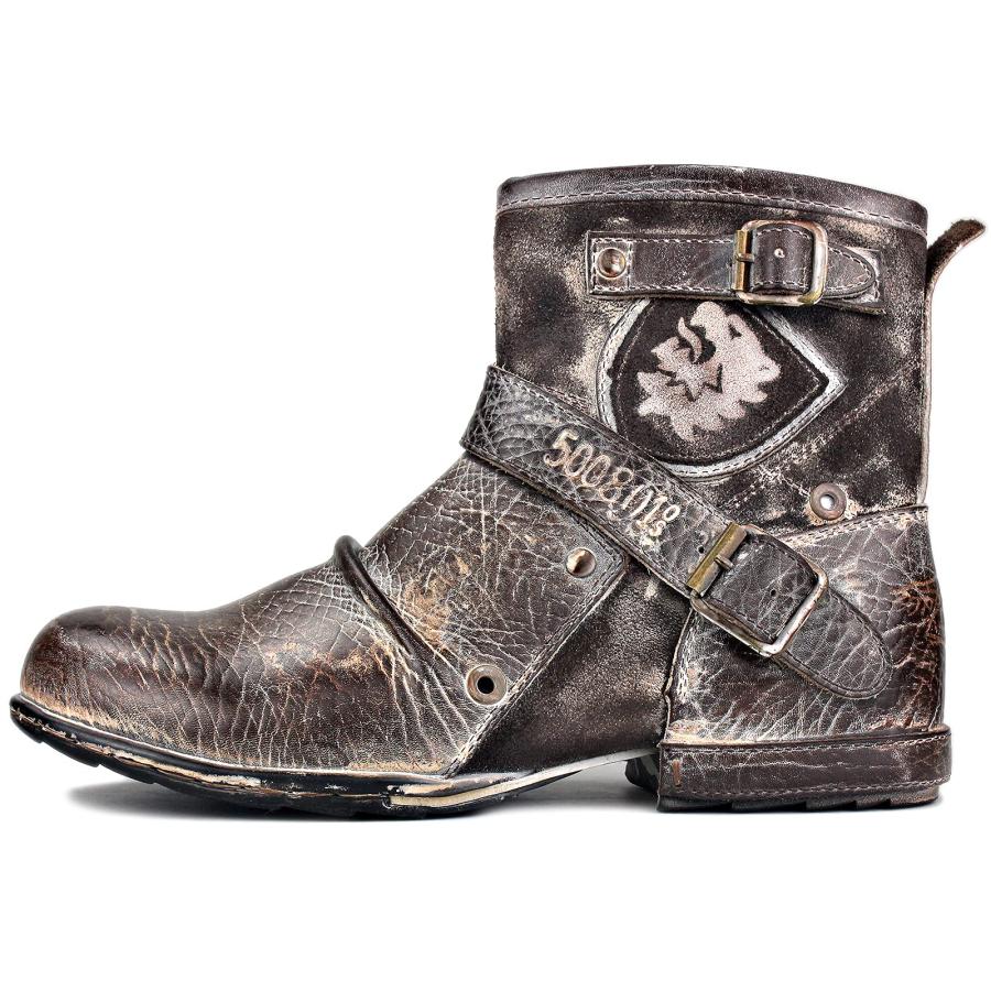 並行輸入品】[OSSTONE]チャッカブーツ本革バイカーマウンテンバイク