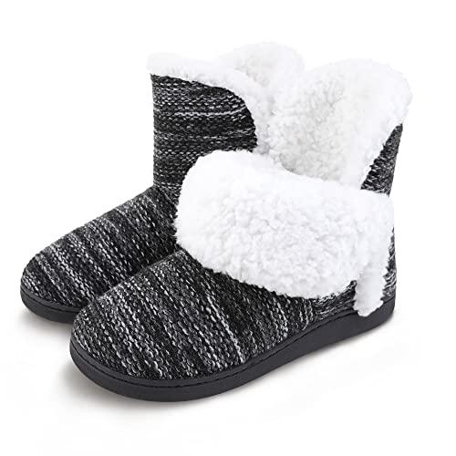 【並行輸入品】MIXIN Women Comfort Warm Fluffy Faux Fur Slipper Boots Soft Memo_1
