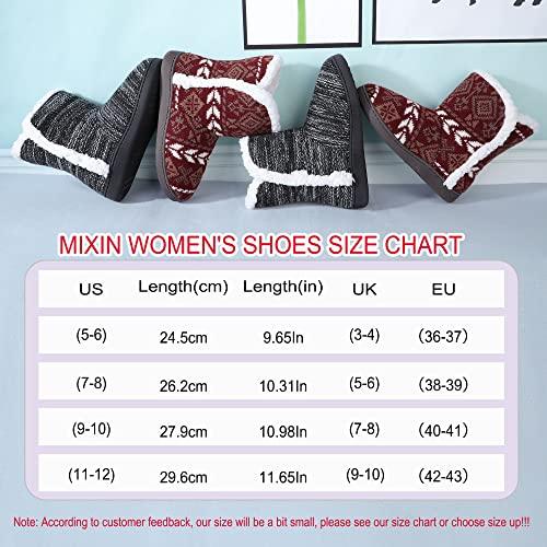 【並行輸入品】MIXIN Women Comfort Warm Fluffy Faux Fur Slipper Boots Soft Memo_4