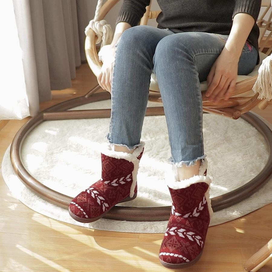 【並行輸入品】MIXIN Women Comfort Warm Fluffy Faux Fur Slipper Boots Soft Memo_6