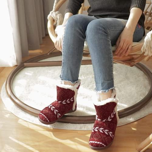 【並行輸入品】MIXIN Women Comfort Warm Fluffy Faux Fur Slipper Boots Soft Memo_7