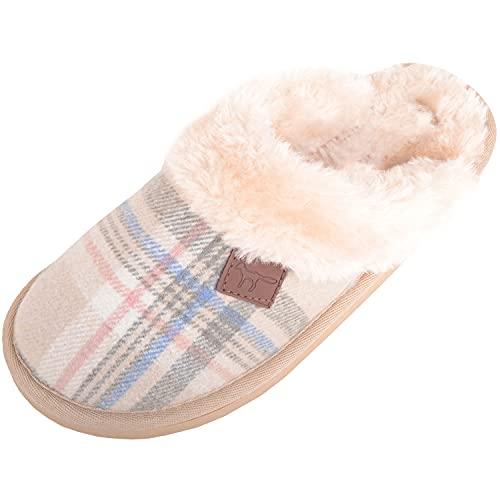 【並行輸入品】ABSOLUTE FOOTWEAR Womens Slip On Open Back Traditional Tartan Ch_1