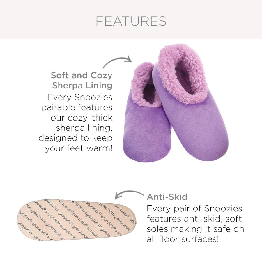 【並行輸入品】Snoozies Womens Slipper Socks Off The Grid Plush Womens Slippe_3