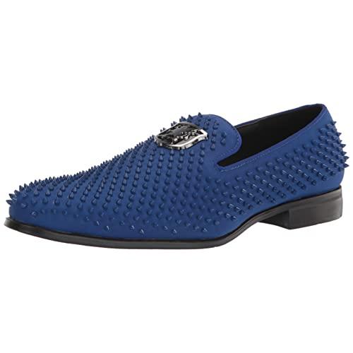 【並行輸入品】Stacy Adams Men's Sabre Velour Slip On Loafer， Royal， 9_1