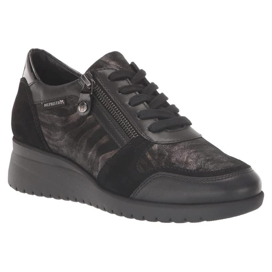 【並行輸入品】Mephisto Womens Iasmina Leather Black Trainers 7.5 USの画像
