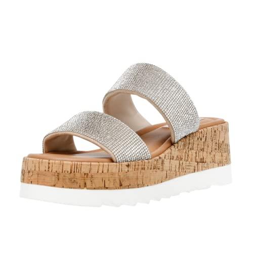 【並行輸入品】Steve Madden レディース Defuse エスパドリーユウェッジサンダル， ラインストーン。， 10 Steve Mad_1