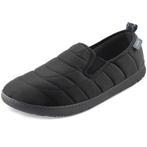 【並行輸入品】LazyStep メンズ 耐水性スリッパ 快適な低反発素材 スリップオン 屋内 屋外 ハウスシューズ, ブラック, 11 12 L_1