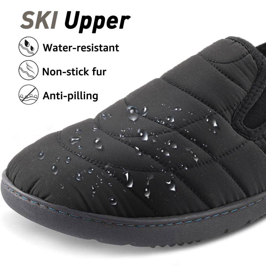 【並行輸入品】LazyStep メンズ 耐水性スリッパ 快適な低反発素材 スリップオン 屋内 屋外 ハウスシューズ, ブラック, 11 12 L_9