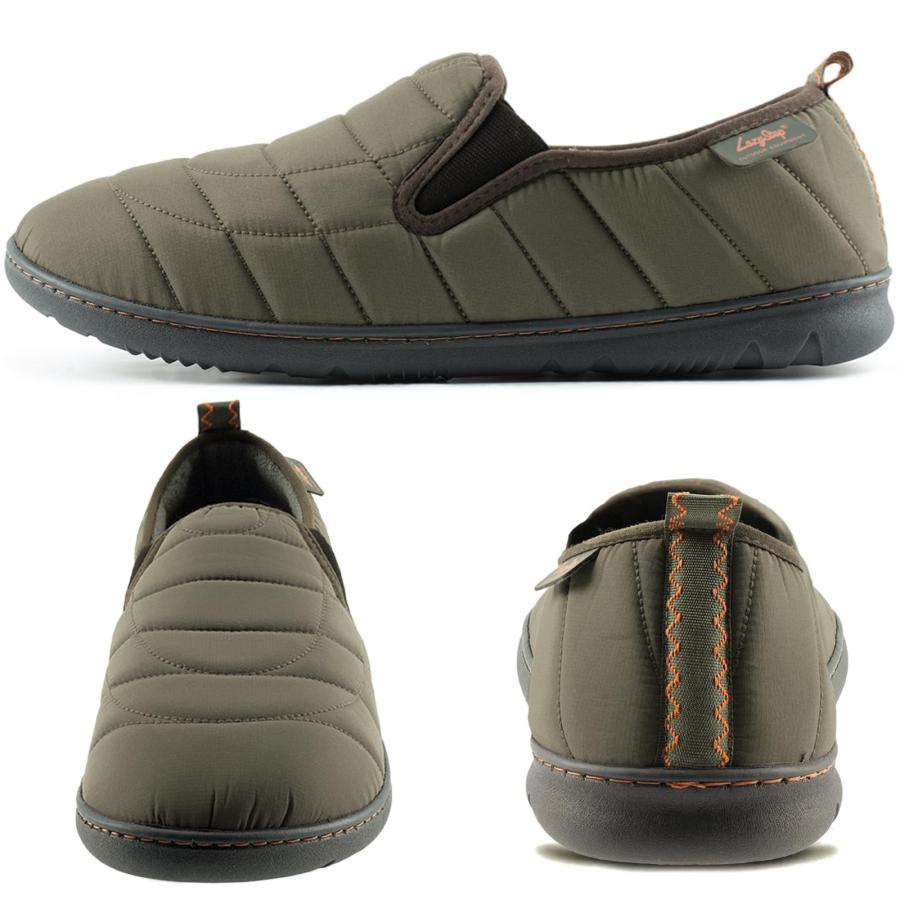 【並行輸入品】LazyStep メンズ 耐水性スリッパ 快適な低反発素材 スリップオン 屋内 屋外 ハウスシューズ, オリーブ, 11 12 L_3