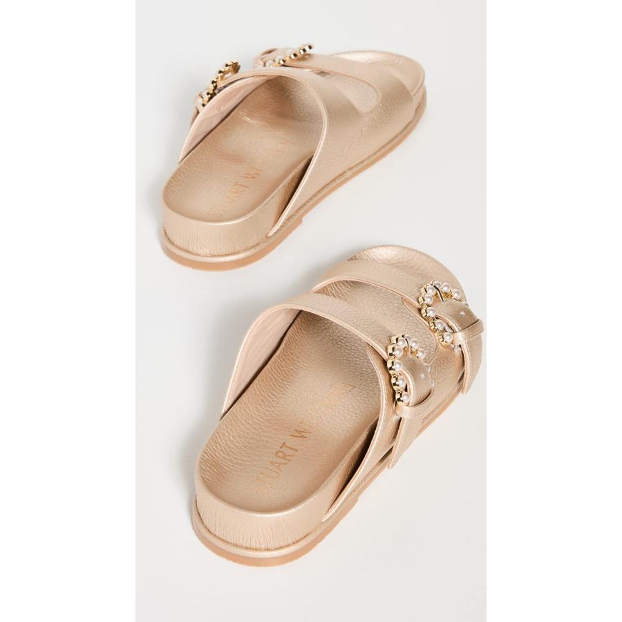 【並行輸入品】Stuart Weitzman レディース パイパー スライドサンダル, プラチノ, 9.5 Stuart Weitzman Woの画像