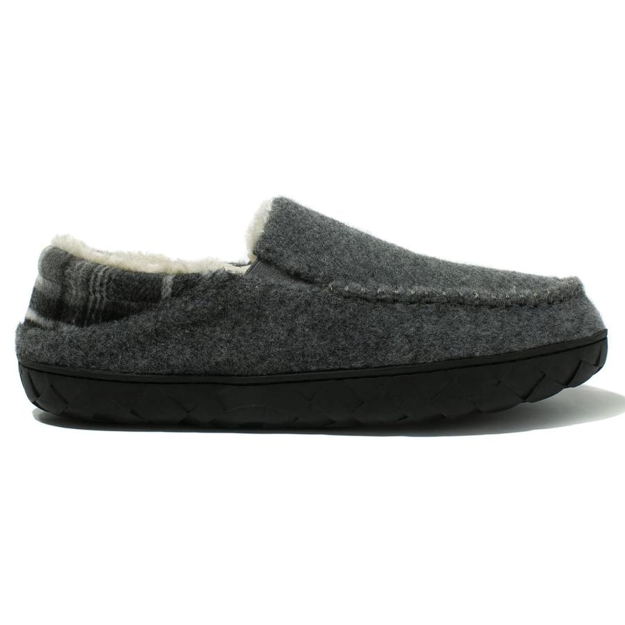 【並行輸入品】NewDenBer Men's Warm Memory Foam Moccasin Slippers Plush Sherpa_9