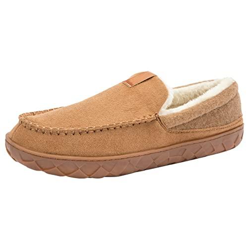 【並行輸入品】deenor Men's Moccasin House Slippers Cozy Memory Foam Bedroom Sl_1