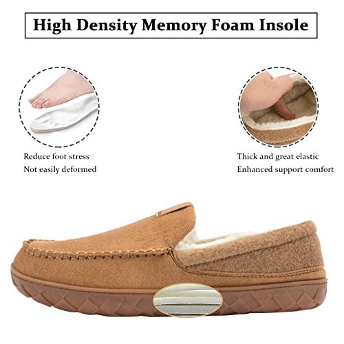 【並行輸入品】deenor Men's Moccasin House Slippers Cozy Memory Foam Bedroom Sl_7