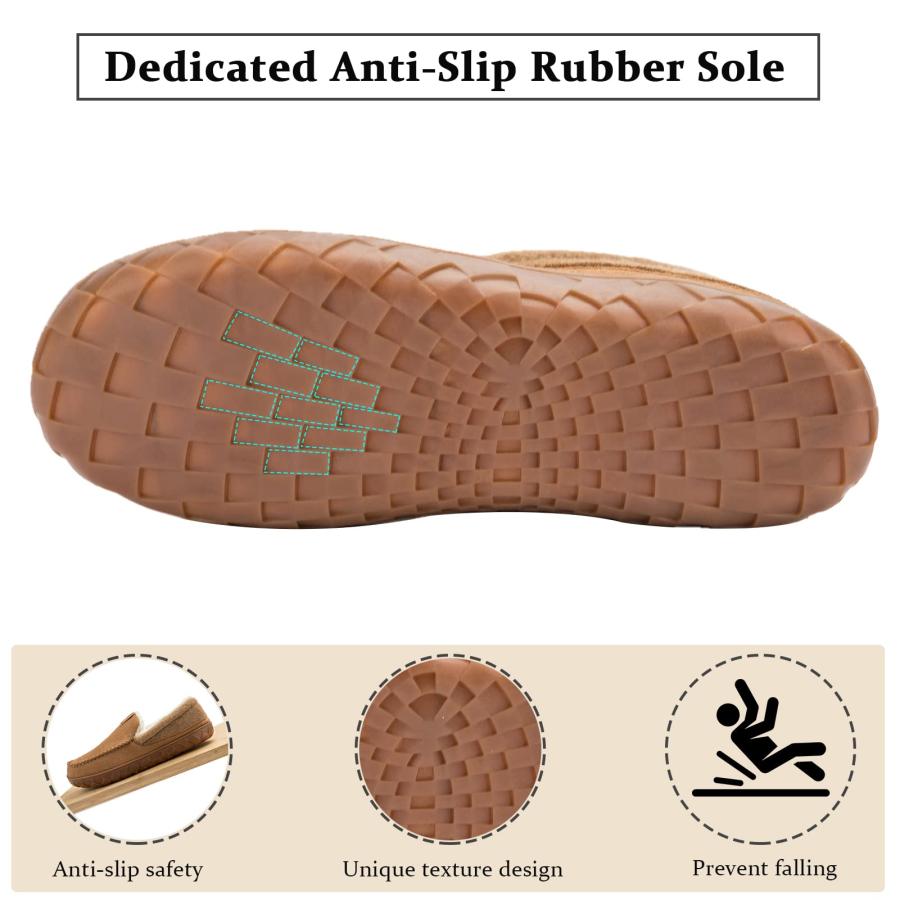 【並行輸入品】deenor Men's Moccasin House Slippers Cozy Memory Foam Bedroom Sl_9