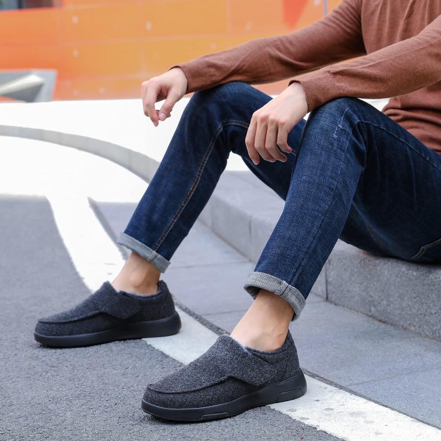 【並行輸入品】OrthoComfoot Men's Slippers With Arch Support,Moccasin Indoor Ouの画像