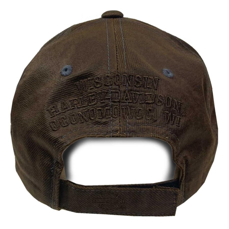 並行輸入品】Harley Davidson メンズ H D 刺繍スクリプト ブラウン