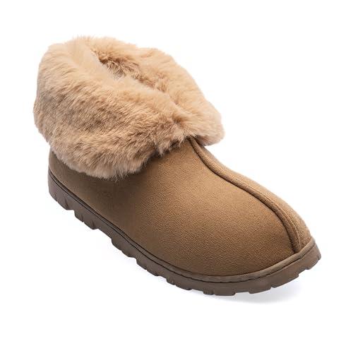 【並行輸入品】Happy Touch Women's Luxury Micro Suede Faux Fur Fleece Lining Sl_1