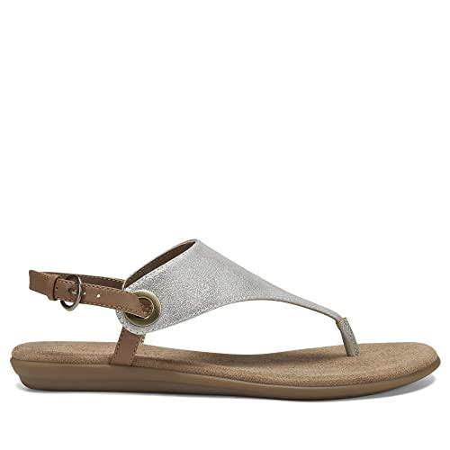 【並行輸入品】Aerosoles Women's in Conchlusion Flip Flop， Silver Metallic， 8 Ae_4