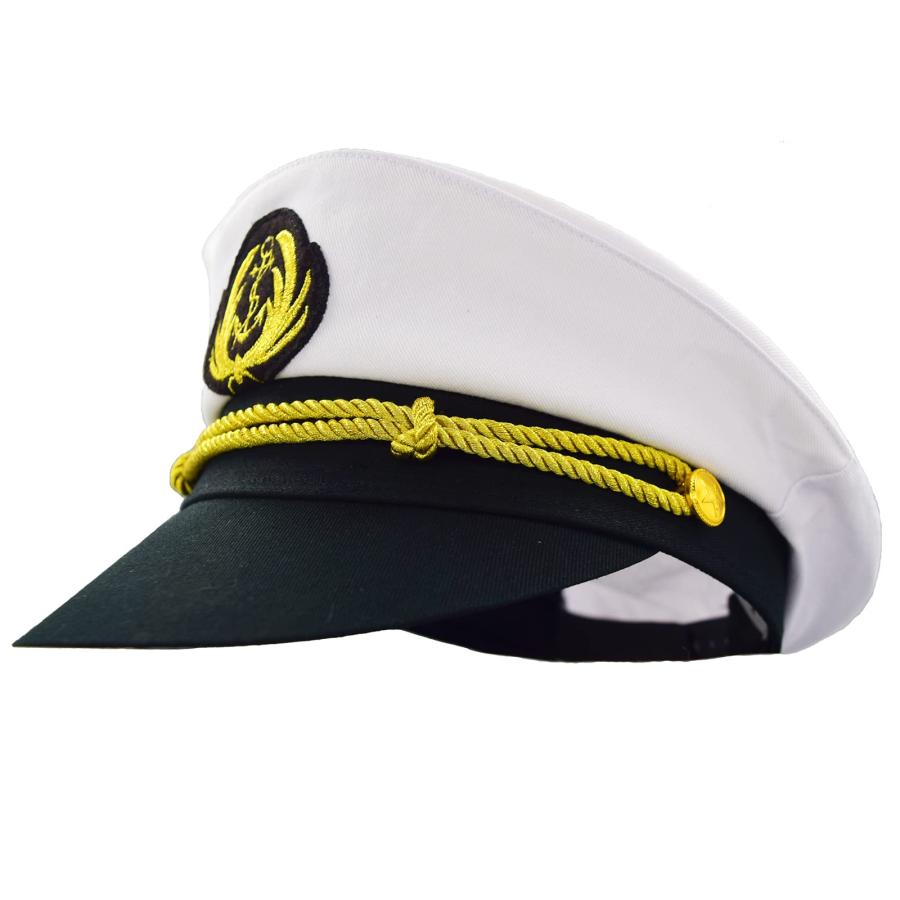 【並行輸入品】Men's Captain Hats Anchor Cruises Skipper Boat Hat Nautical Yach