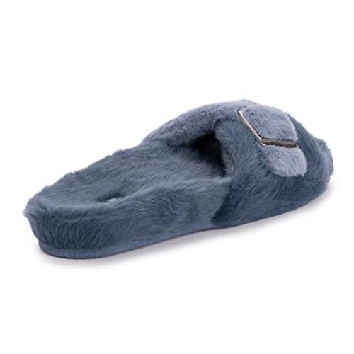 【並行輸入品】MUK LUKS womens Muk Luks〓 Women's Brilla Slipper, Denim Blue, Larの画像