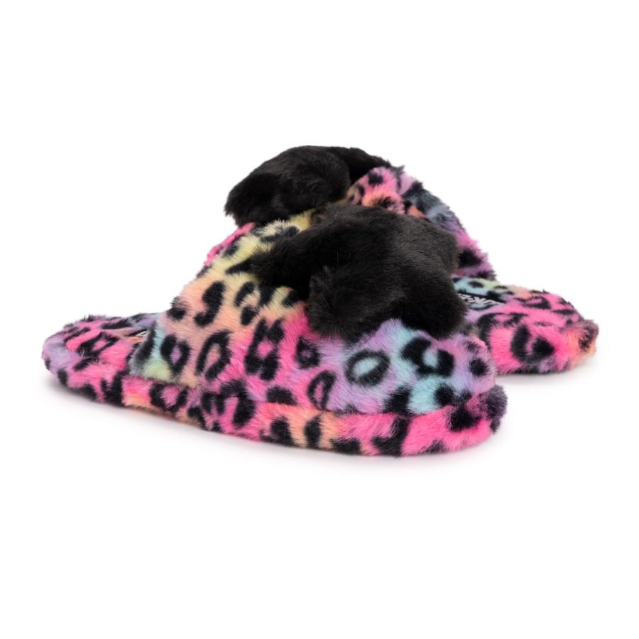【並行輸入品】MUK LUKS レディース ルーキーズ ミニースリッパ, レインボー マルチスター, X Large MUK LUKS LUKEの画像