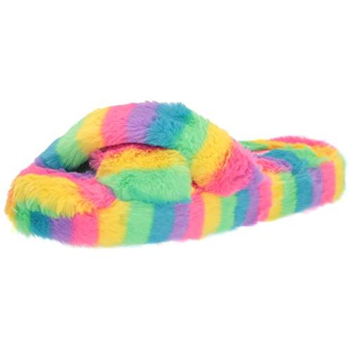 【並行輸入品】LUKEES by MUK LUKS レディース ラークスリッパ, レインボーマルチ, 2XL MUK LUKS LUKEES Wの画像