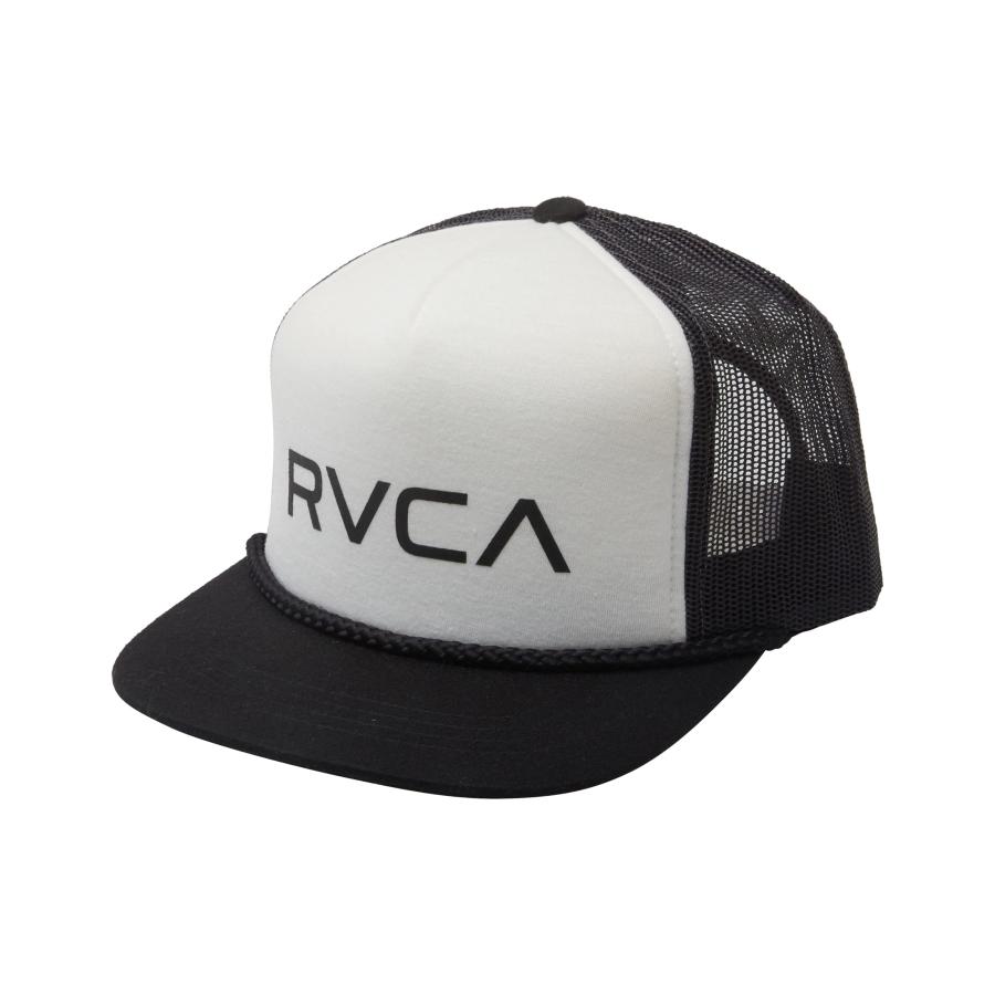 【並行輸入品】RVCA メンズ ステープルフォーム トラッカーハット, Rvca トラッカー/ブラック/ホワイト, One Size RVCA
