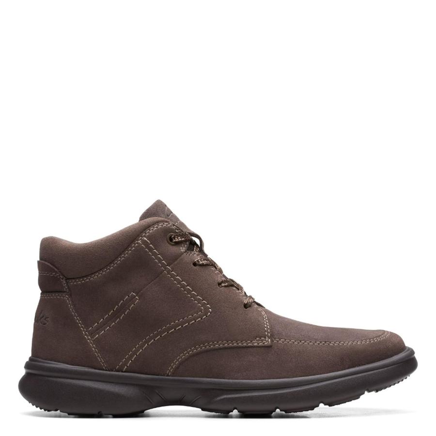 【並行輸入品】Clarks Men's Bradley Mid Oxford Boot, Taupe Suede, 8 Clarks Men'sの画像