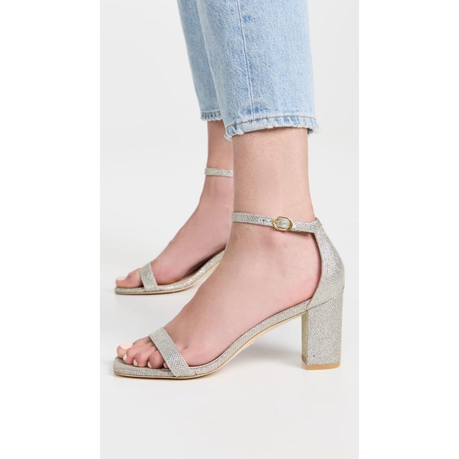 【並行輸入品】Stuart Weitzman レディース Nudistcurve 75 ブロックサンダル, プラチノ, 5.5 Stuart Wの画像