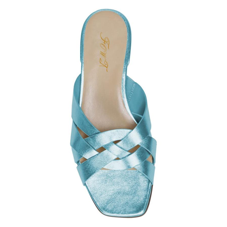 【並行輸入品】FOWT Women’s Braided Slide Sandals Cross Strappy Flats Backlessの画像