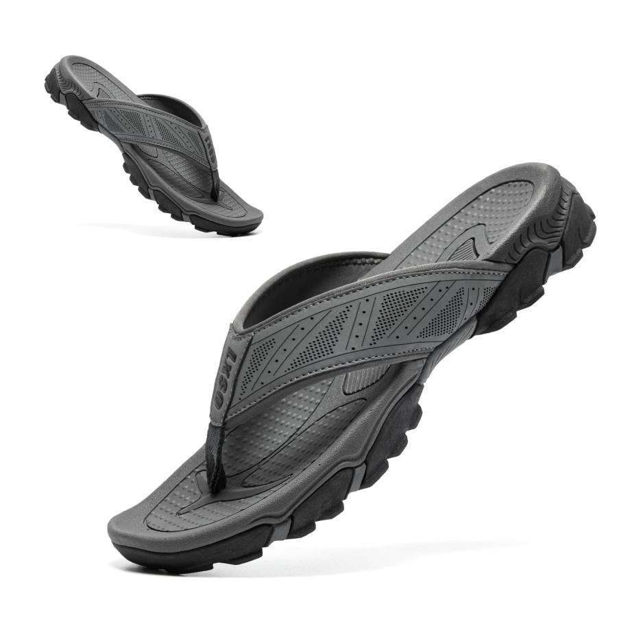 【並行輸入品】Lxso Flip Flops for Men Beach Thong Sandals with Arch Support Wa_9