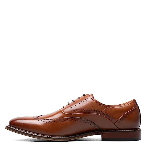 【並行輸入品】STACY ADAMS メンズ マッカーサー ウィングチップ オックスフォード， コニャック， 10.5 Wide Stacy A_1