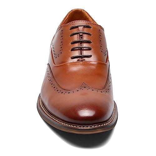 【並行輸入品】STACY ADAMS メンズ マッカーサー ウィングチップ オックスフォード， コニャック， 10.5 Wide Stacy A_7