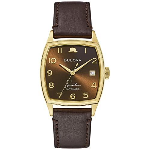 【並行輸入品】Bulova Men's Frank Sinatra 'Young at Heart' Brown Leather Strapの画像