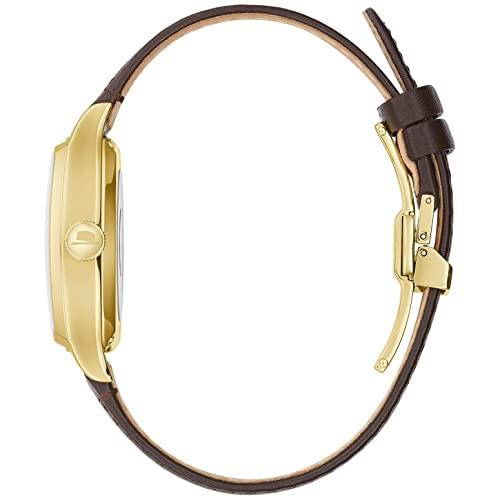 【並行輸入品】Bulova Men's Frank Sinatra 'Young at Heart' Brown Leather Strapの画像