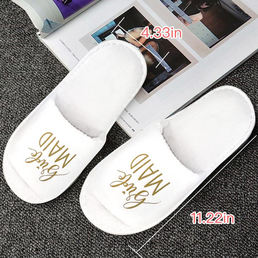 【並行輸入品】JEIBEI Wedding Slippers Set of 7 bridesmaid slippers Bride Slipp_6