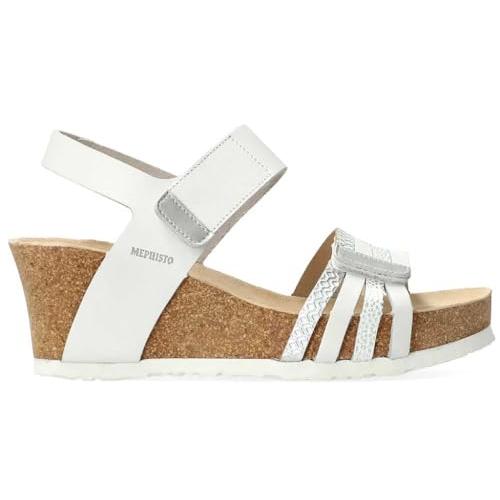 【並行輸入品】Mephisto Women's Lucia Wedge Sandal, White, 7 Mephisto Women's Luの画像