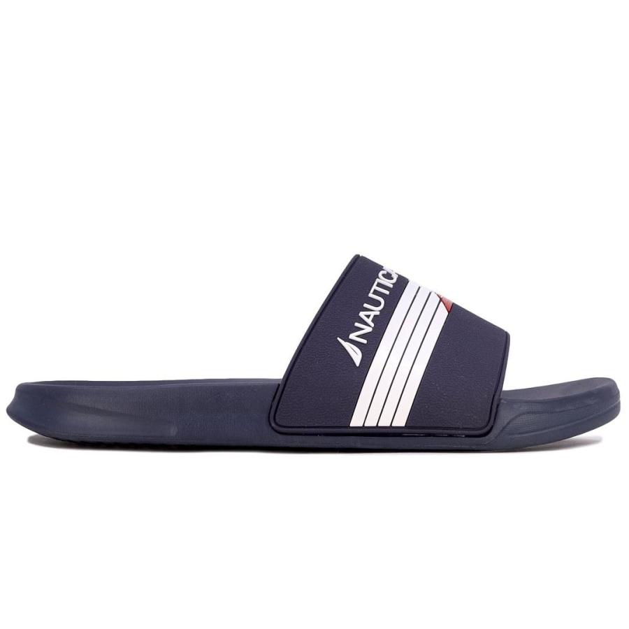 【並行輸入品】Nautica メンズ アスレチック スライド コンフォート サンダル シャワー スリッパ， ネイビー モンテ， 10 Nauti