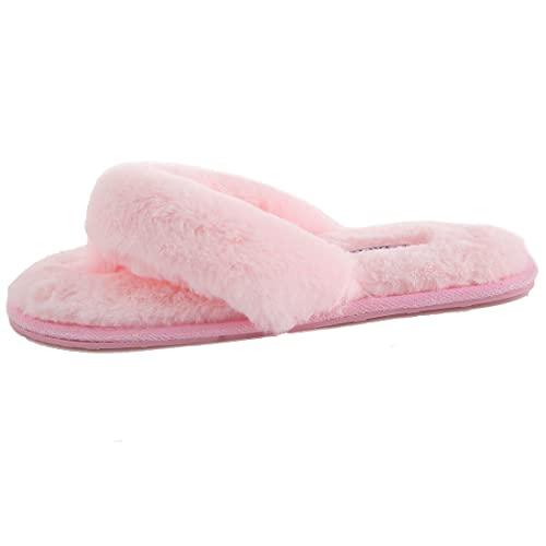 【並行輸入品】Kathyland girls fluffy flip flop slippers for women indoor outdo_1