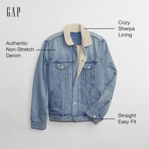 【並行輸入品】GAP mens Icon Sherpa Denim Jacket， Rinsed， X Large US_4