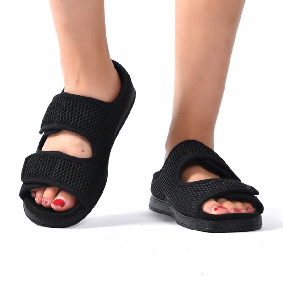 【並行輸入品】gaoxiao Diabetic Shoes for Women with Swollen Feet, Open Toe Adjの画像