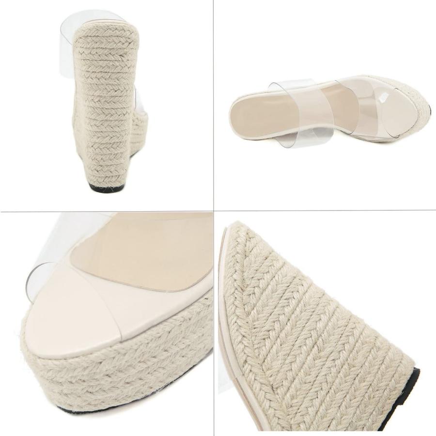 【並行輸入品】UniqueStride Womens Espadrille Platform Wedges Heels Sandals Extの画像