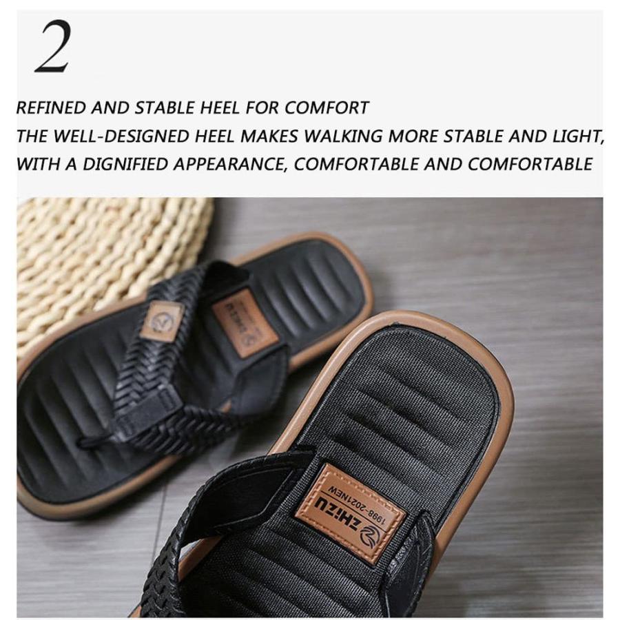 【並行輸入品】zyhfcfff sd Men's Slide Sandals Fashion Open Toe Beach Pool Slipの画像
